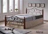 Односпальная кровать мод. 808 (Alexa-120х200) Темный орех